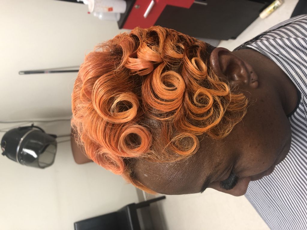 Cut curls and color 